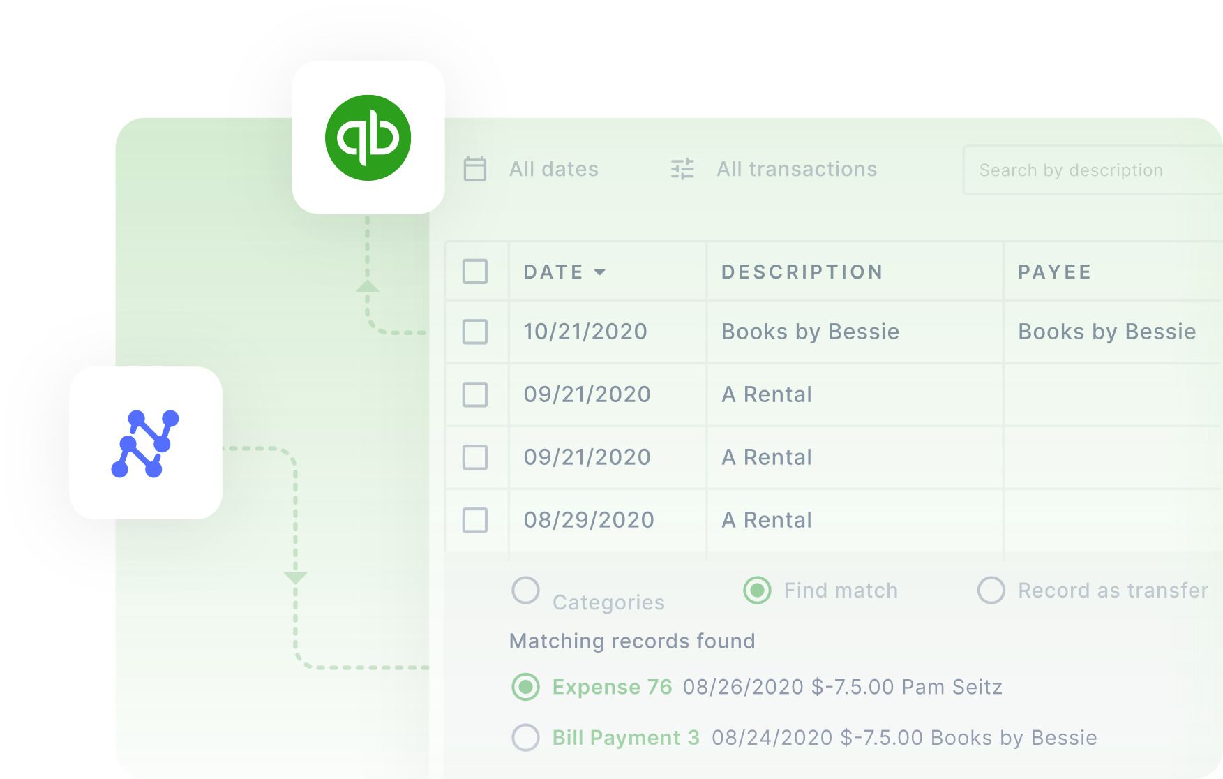 Automated data entry
to QuickBooks with Nanonets